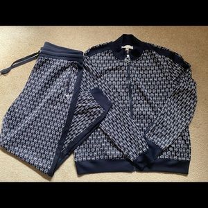 Michael Kors XL Blue & White Logo Jogger/Sweatsuit 💙 Tags still on